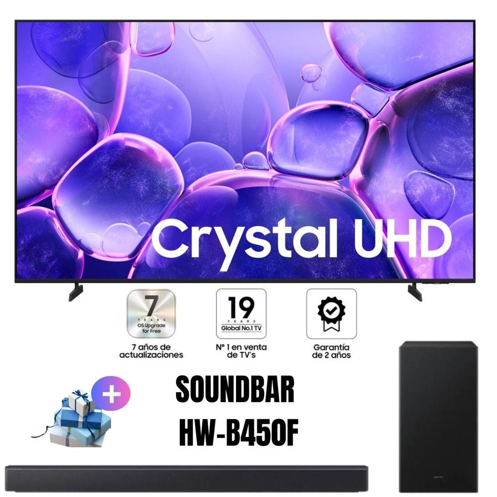 Televisor 75'' SAMSUNG Crystal UHD 4K UN75U8000FGXPE 2025 - Soundbar HW-B450F