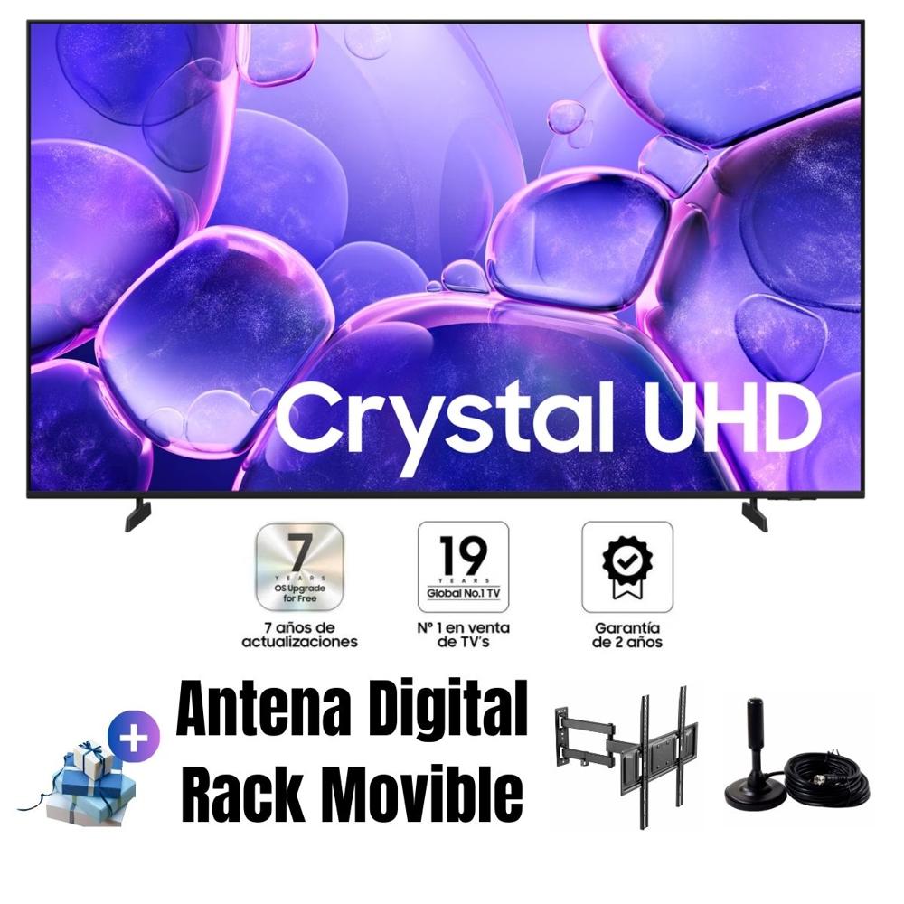 Televisor 75'' SAMSUNG Crystal UHD 4K UN75U8000FGXPE 2025 - ANT - RACK MOVIBLE
