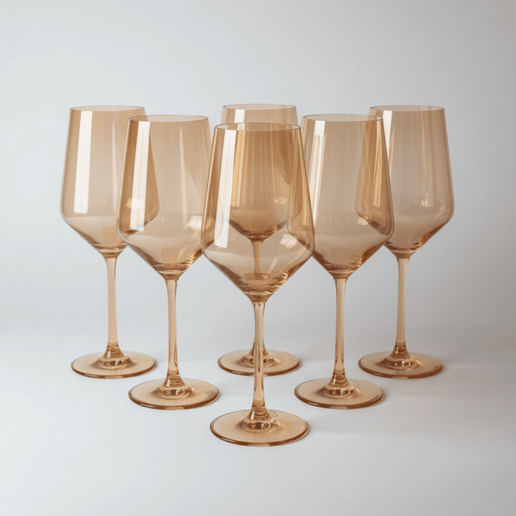 Copa de Vino Coral Translúcida Diseño Elegante y Moderno