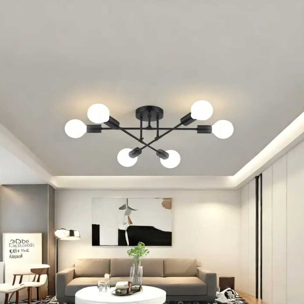 Lámpara Colgante getafe negro 6 luces