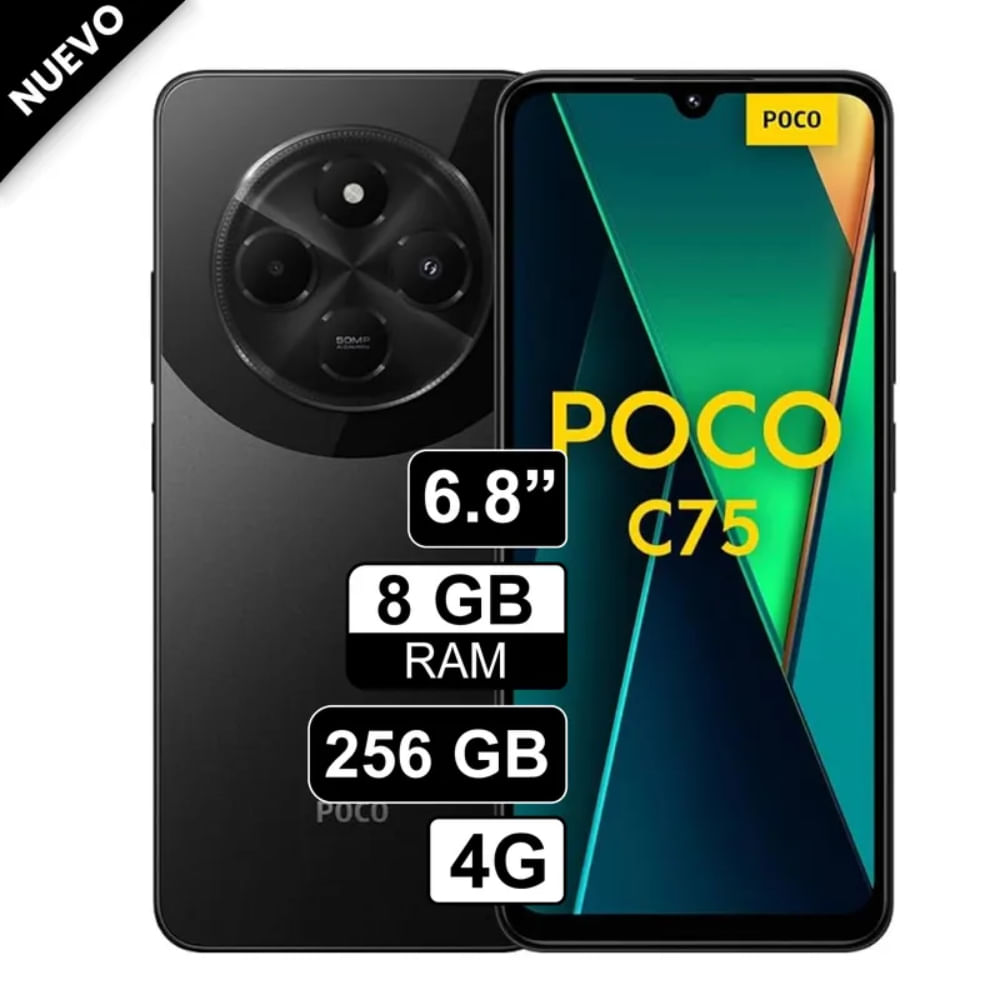 XIAOMI POCO C75 Negro 8GB + 256GB