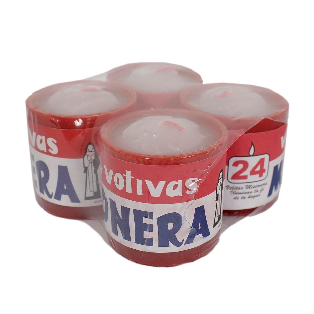 Vela de Cera Misionera Tipo 24 Pack de 4 Unidades