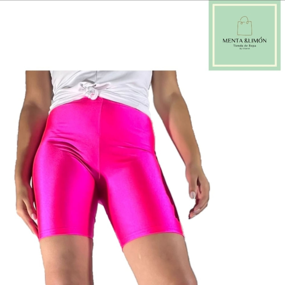 Biker lycra short pantaloneta corto fucsia