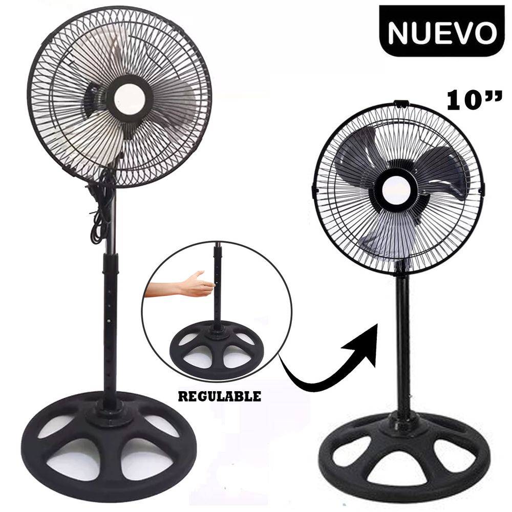 Ventilador Pedestal de 10 Negro 60 Watts Ventilador Pedestal de 10 Negro 60 Watts
