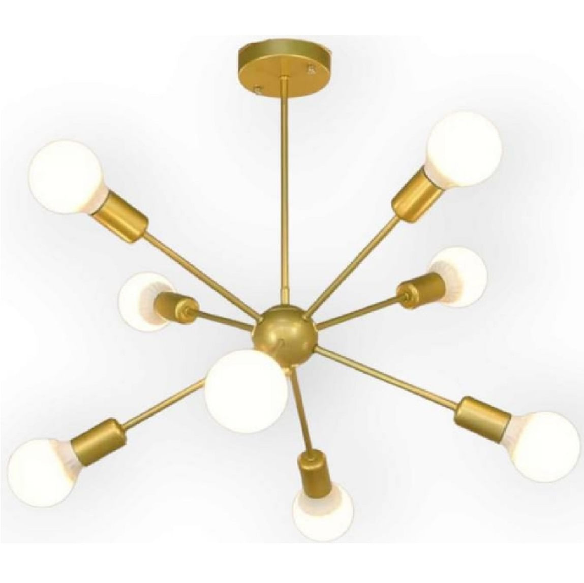 Lámpara Colgante Octopus Dorado 8 Luces Focos