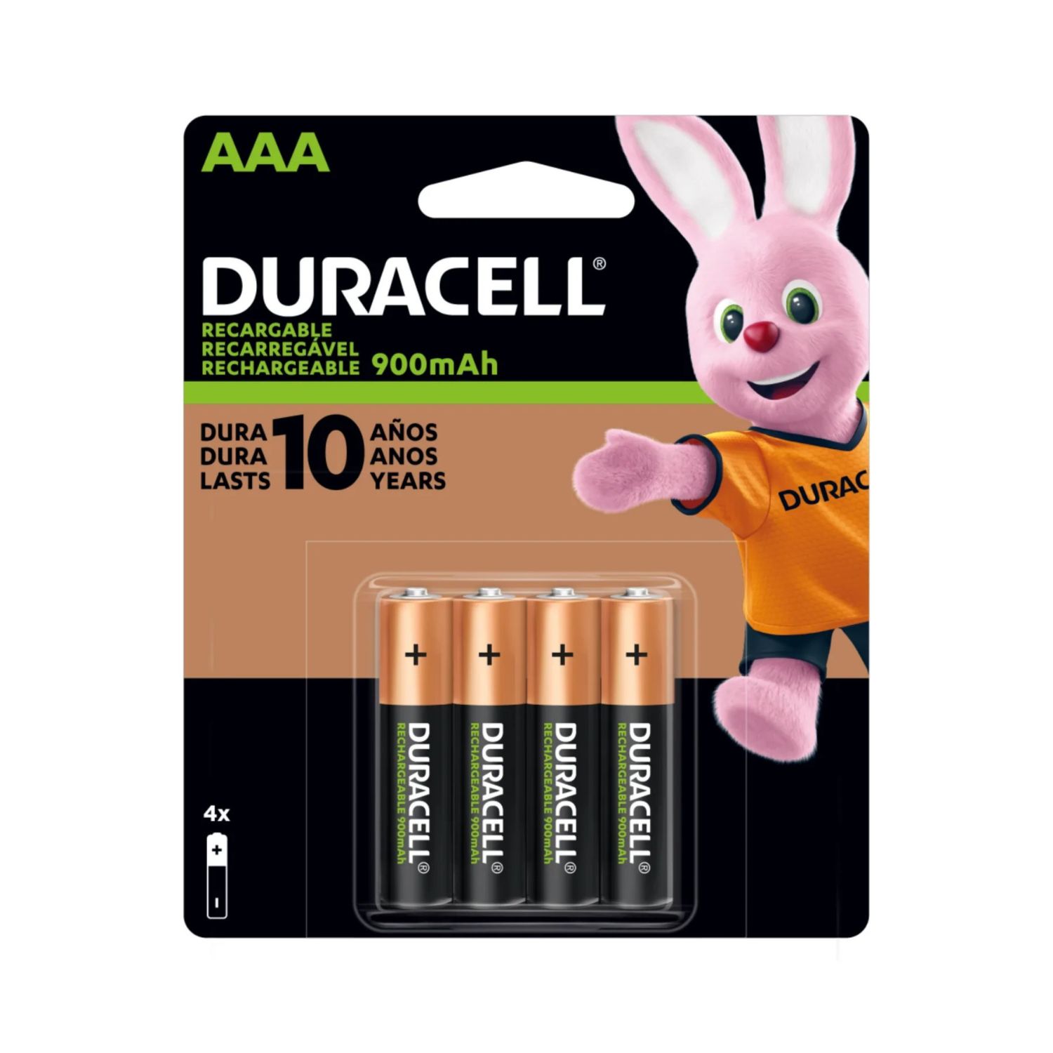 Pilas Recargables Duracell AAA de 900 mAh - 4 unidades