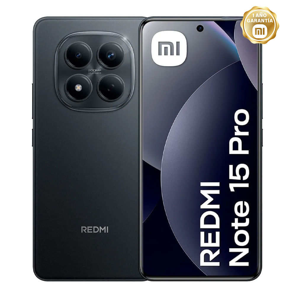 Celular Xiaomi Redmi Note 15 Pro 4G 256GB 8GB Negro - 6500mAh