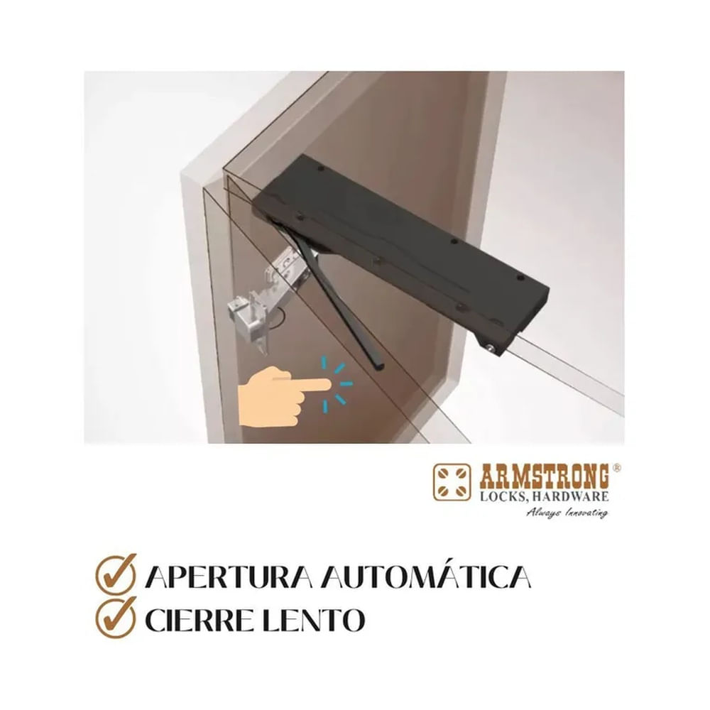 SISTEMA - APERTURA AUTOMÁTICO Y CIERRE LENTO 7KG Negro