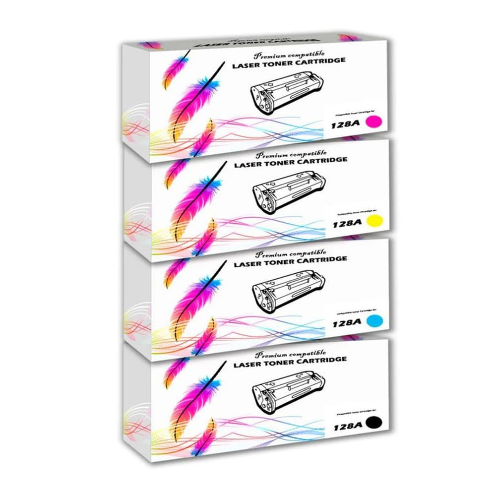 Kit de Toner Compatible 128A CMYK PRO CP3525 CM3530