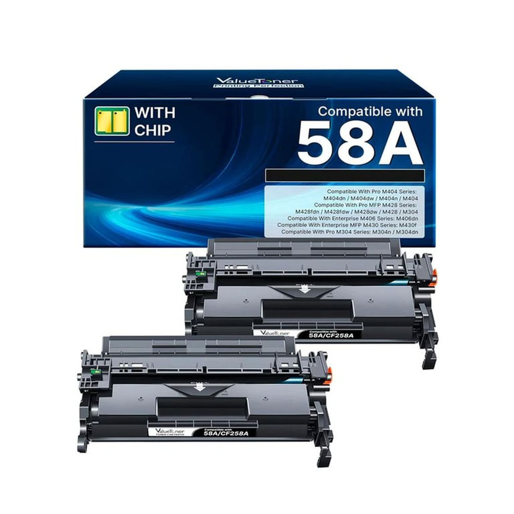 Toner Compatible HP 58A CF258A 3000 Páginas M404, M428 con CHIP