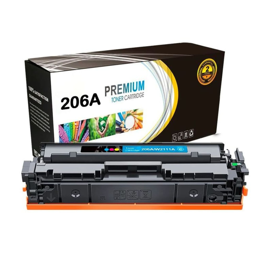 Toner HP 206A Cyan Compatible W2110A Cyan M255 M283fdw 1350pgs