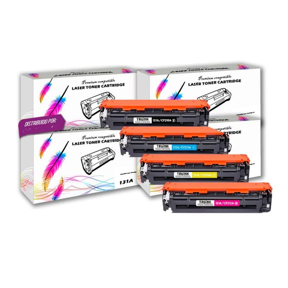Kit de toner HP Compatible 131A CYMK M251 M276n Con CHIP