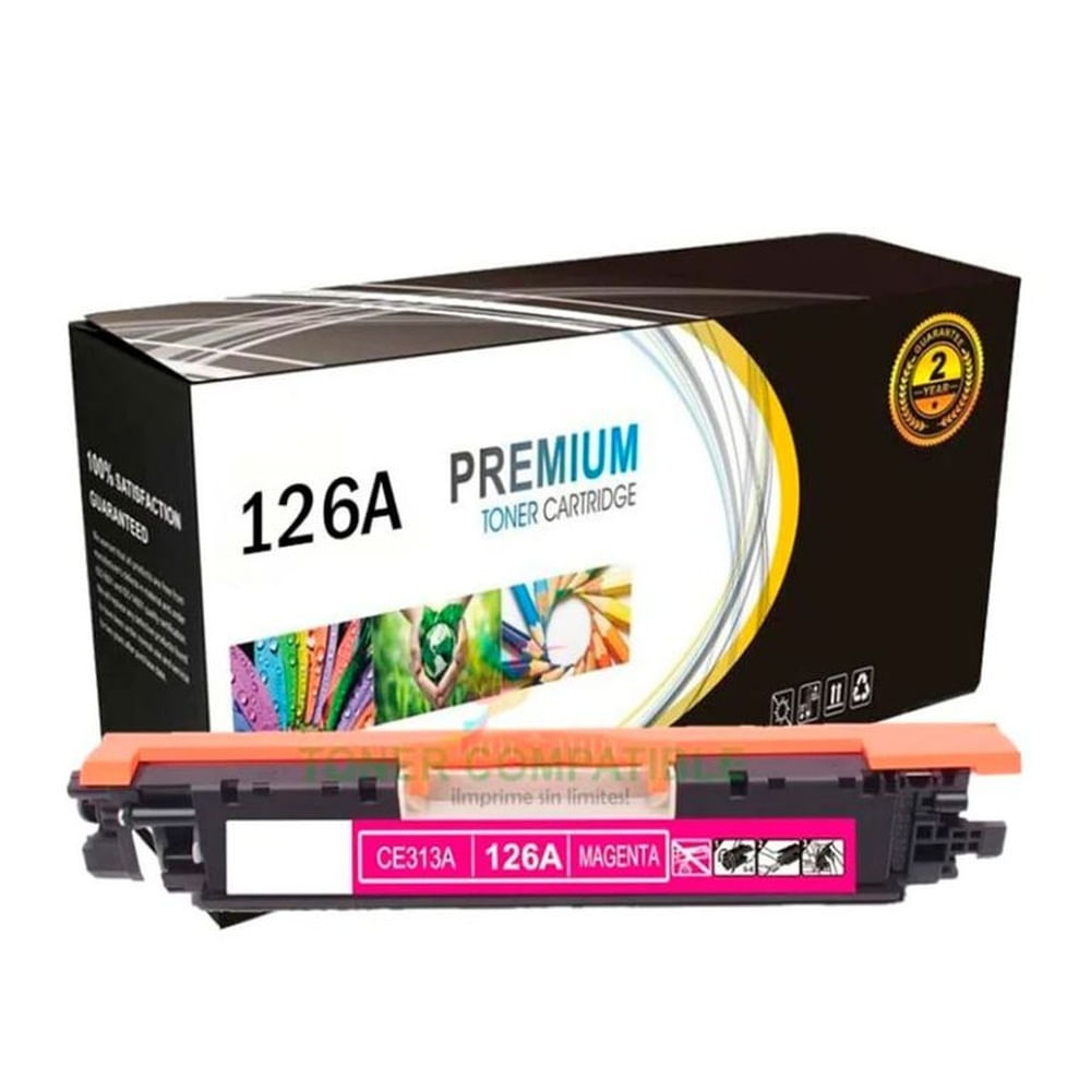 Toner HP Compatible 126A CE313A L.J. CP1025 Magenta 1000 Paginas