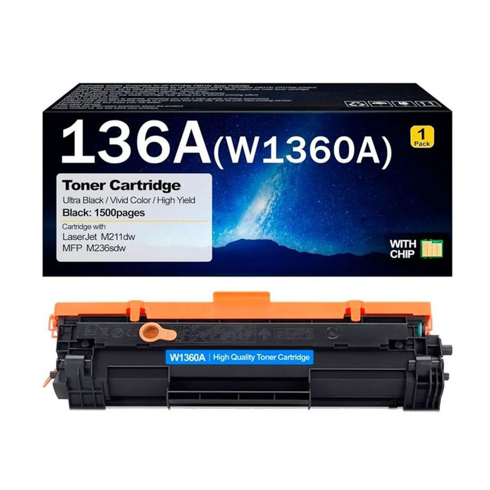 Toner Hp 136A W1360A Negro Laserjet M211 Mfp M236 M209Dwe Compatible