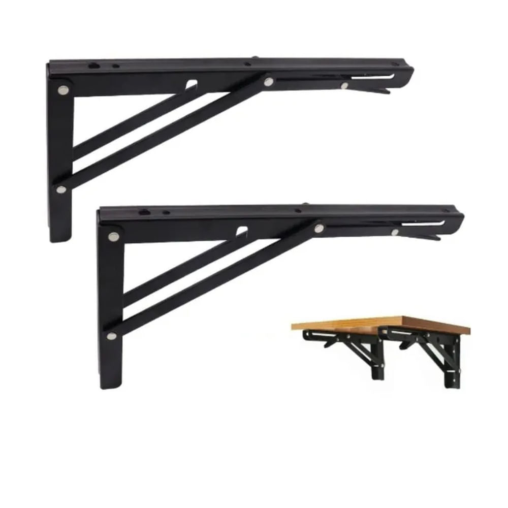 SOPORTE REPISA NEGRO 300MM x PAR Negro