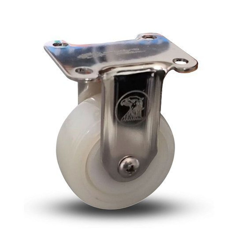 GARRUCHA FIJA AC INOX BLANCA 50MM CARGA 50KG Blanco