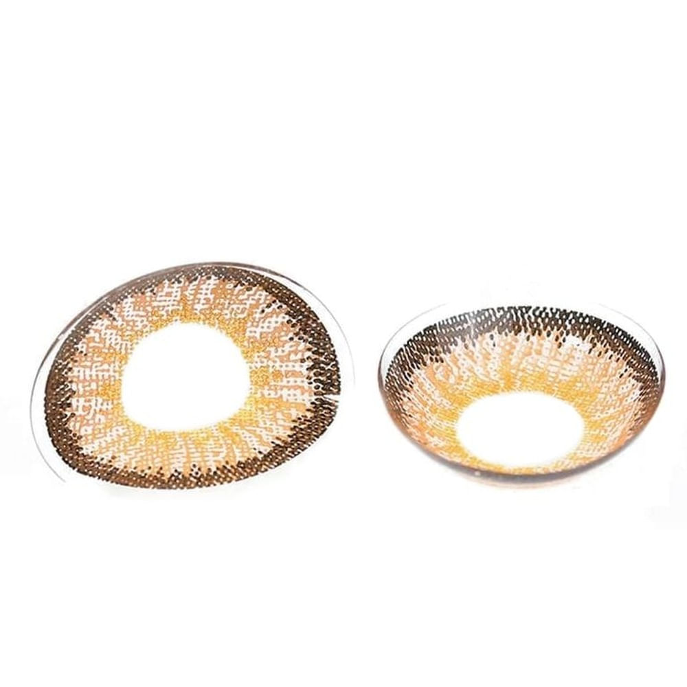 Lentes de contacto marrón claro + estuche