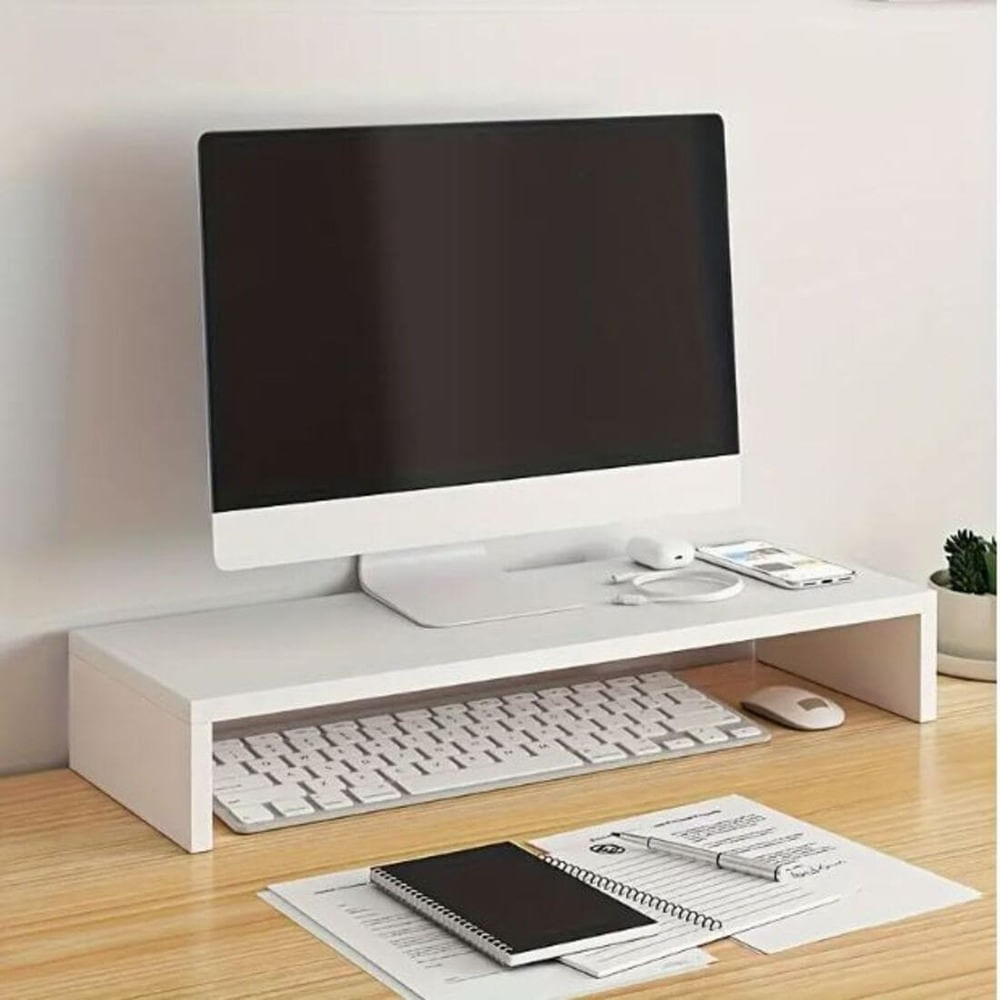 Soporte Elevador de Monitor Ergonómico para Escritorio Blanco 52 CM