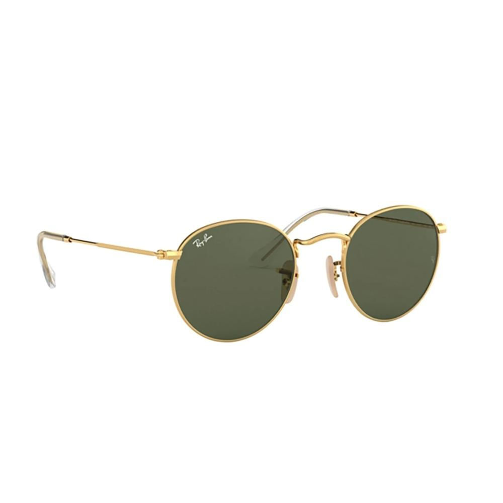 Lentes De Sol RB3447 Round Metal Dorado Luna Negro Verde