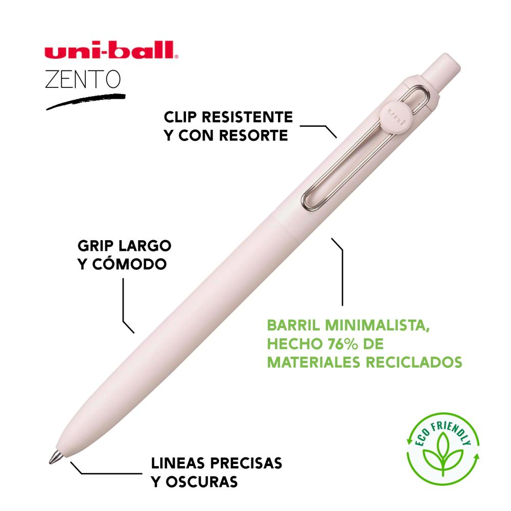 UNI Zento Bolígrafo Retráctil Tinta Gel Azul - IVORY