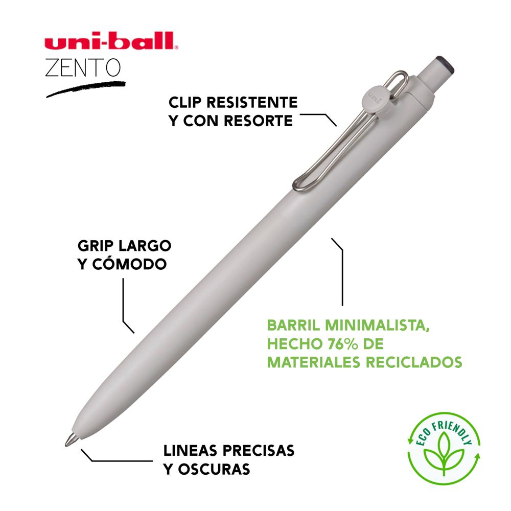 UNI Zento Bolígrafo Retráctil Tinta Gel Negro - BLACK
