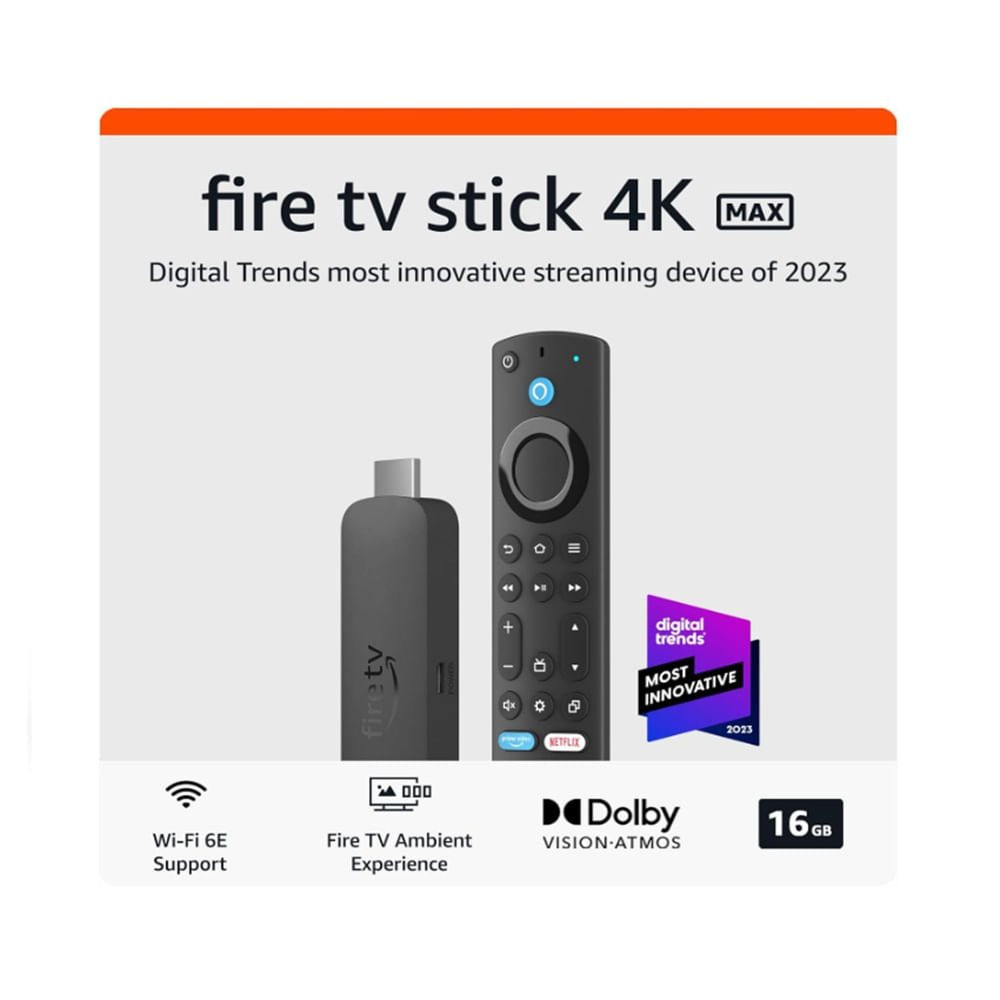 Fire Tv Stick 4K Max WiFi 6E 2Da Gen 16Gb Negro Fire Tv Stick 4K Max WiFi 6E 2Da Gen 16Gb Negro