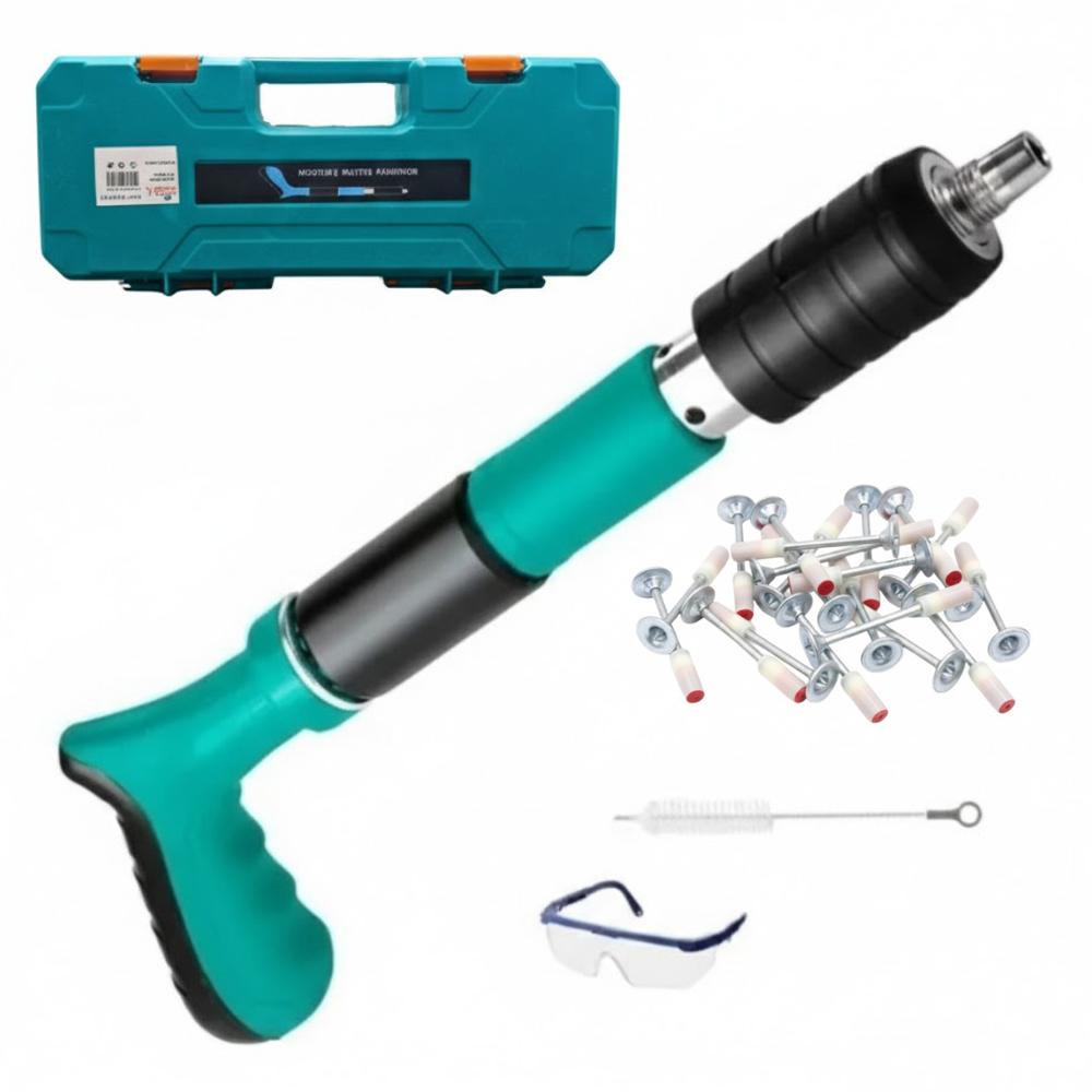 Pistola de Clavos Remachadora con Accesorios Maletín Portable y 10 Clavos de Regalo Uso Doméstico