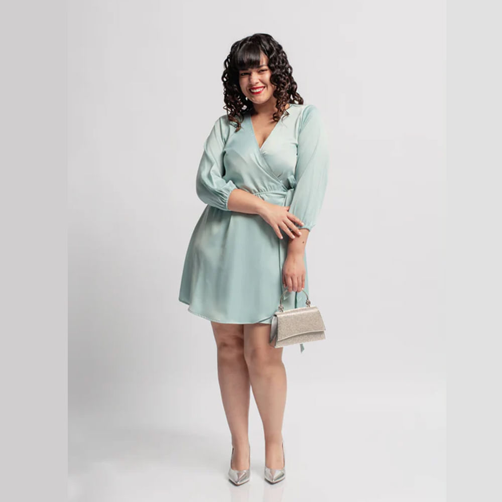 Vestido Envolvente Angelina celeste - S Vestido Envolvente Angelina celeste - S