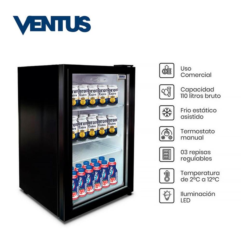 Visicooler VENTUS 100 L 1 PUERTA DE VIDRIO - LG100