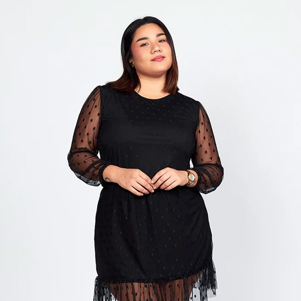 Vestido Romántico de Lunares - S Vestido Romántico de Lunares - S