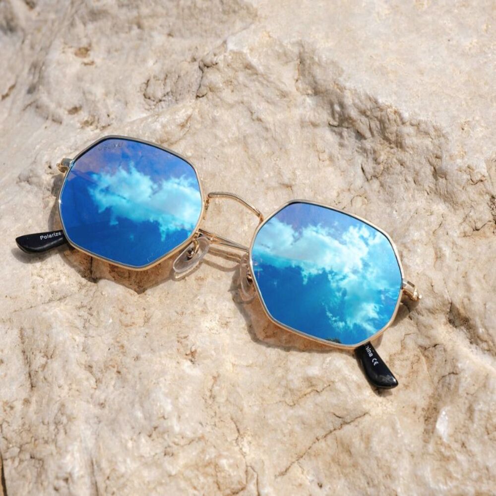 LENTES DE SOL OCTAGONAL RB3556C CELESTE ESPEJO RAY BAN