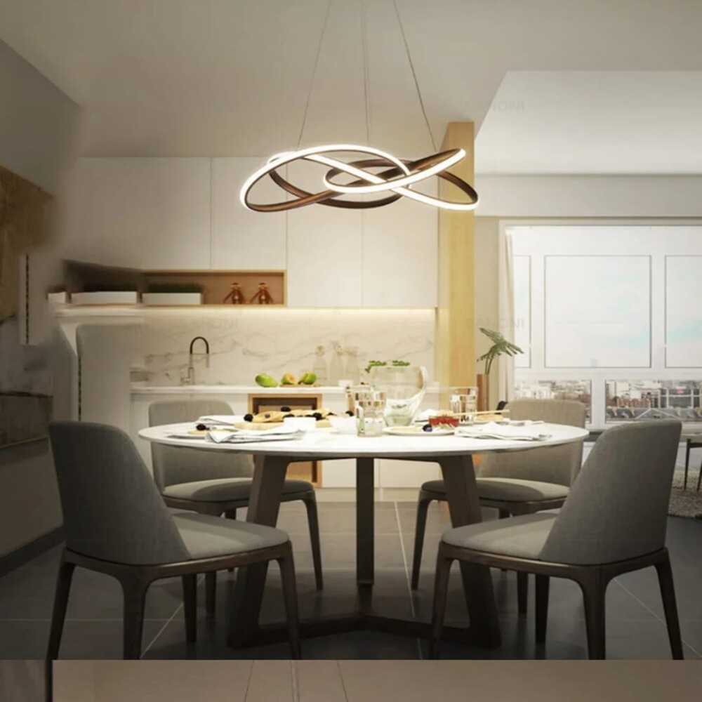 Lámpara colgante infinito plus dorado 3 luces