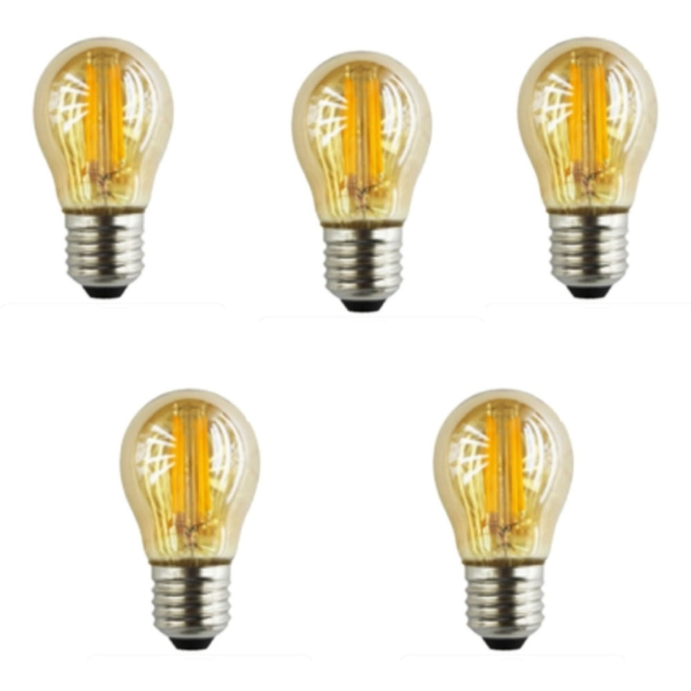Foco led 2w nacarado luz cálida pack 5 unidades