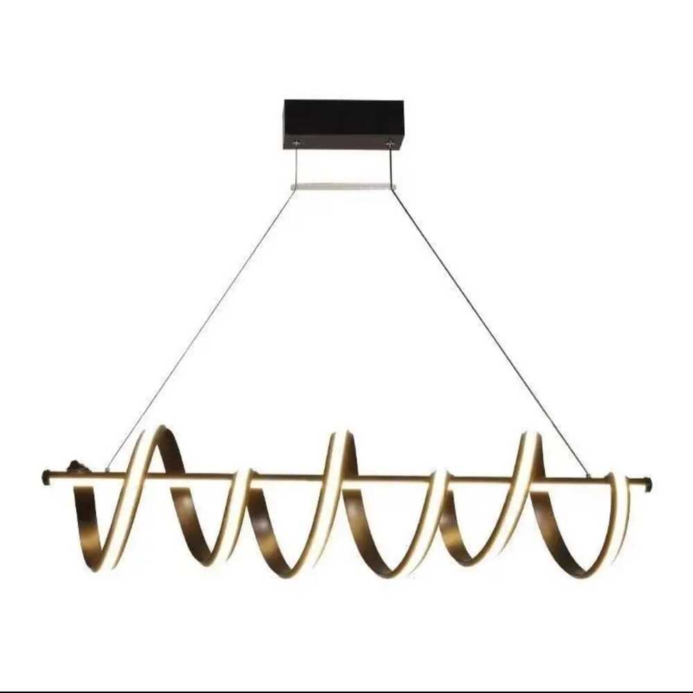 Lámpara colgante Renata negro led 3 luces incluye control