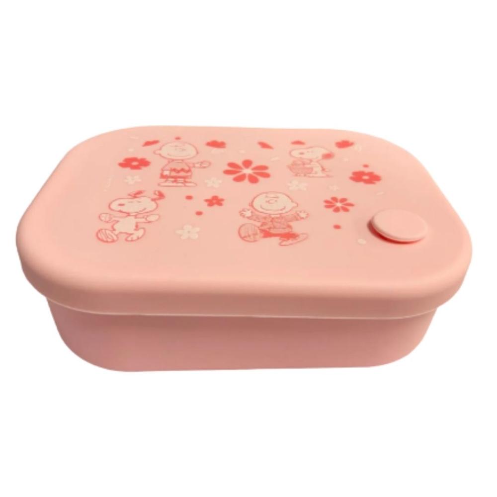 Taper con Cuchara Escolar Snoopy Rosado 560 ML Taper con Cuchara Escolar Snoopy Rosado 560 ML