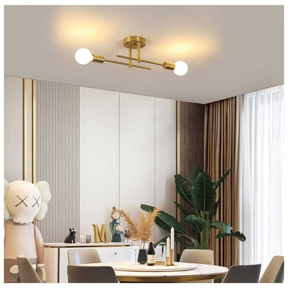 Lámpara de techo duo golden incluye 2 focos