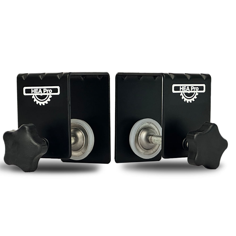 PAR DE PRENSAS DE FIJACIÓN PARA TAPAS DE CAJONES - NEGRO