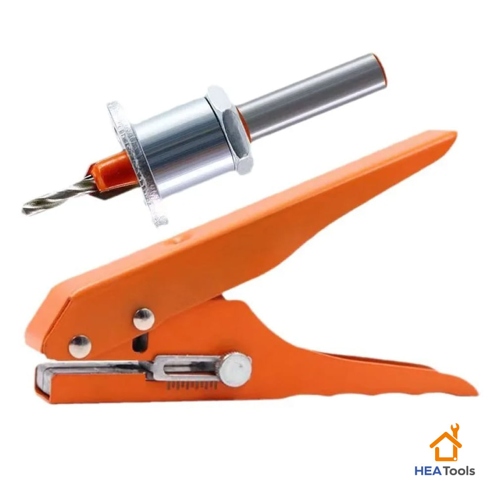 PERFORADORA PARA CANTO DELGADO TAPAS DE 8MM NARANJA - AVELLANADOR CON TOPE 8MM PERFORADORA PARA CANTO DELGADO TAPAS DE 8MM NARANJA - AVELLANADOR CON TOPE 8MM