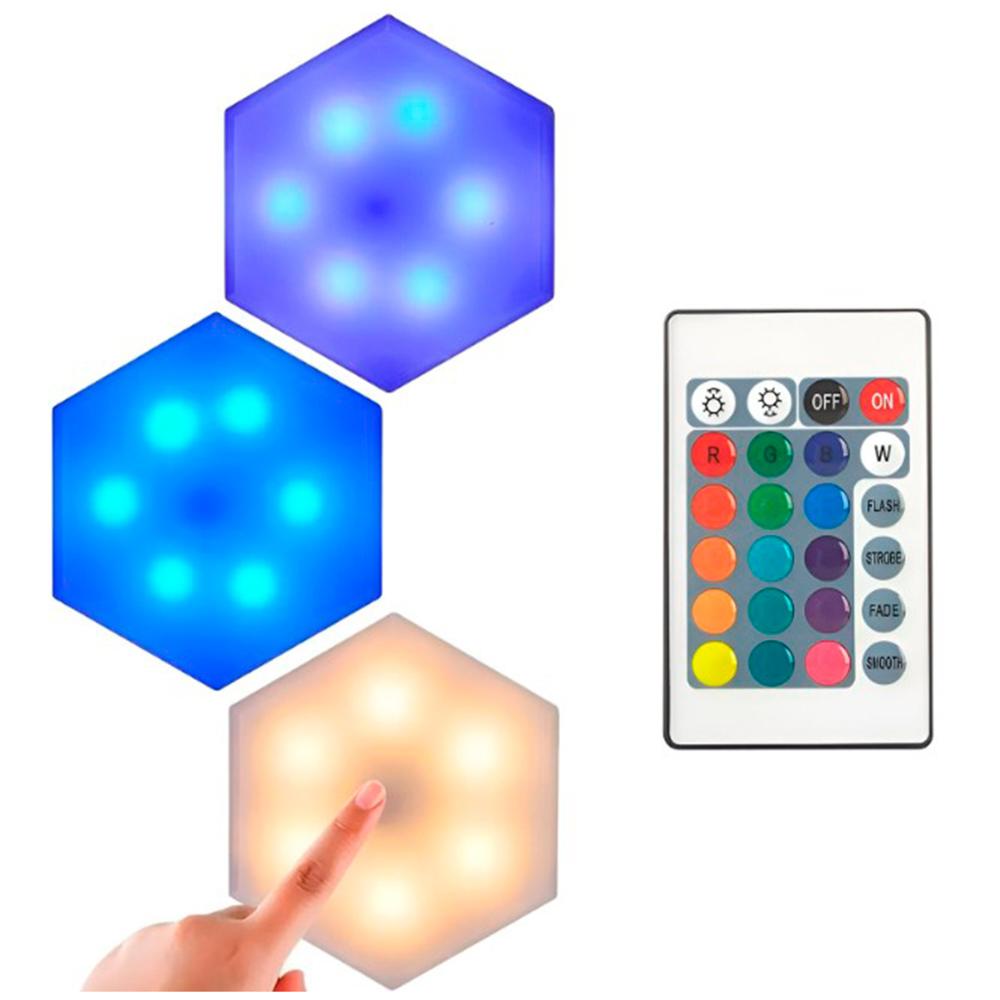 Panel Led Hexagonal Modular Rgb Decorativo