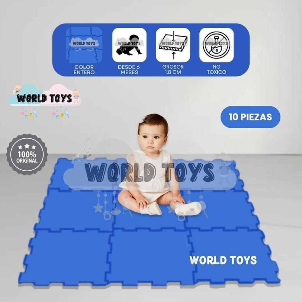 Piso Rompecabezas PLAYGROUND DELUXE 1.8 Blue