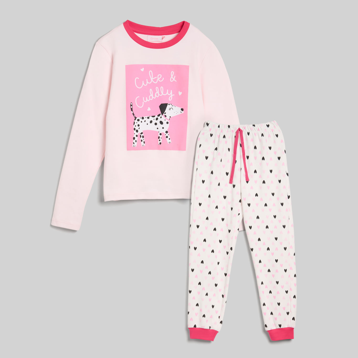 Set Pijama Para Niña Polo Manga Larga + Pantalón Circus