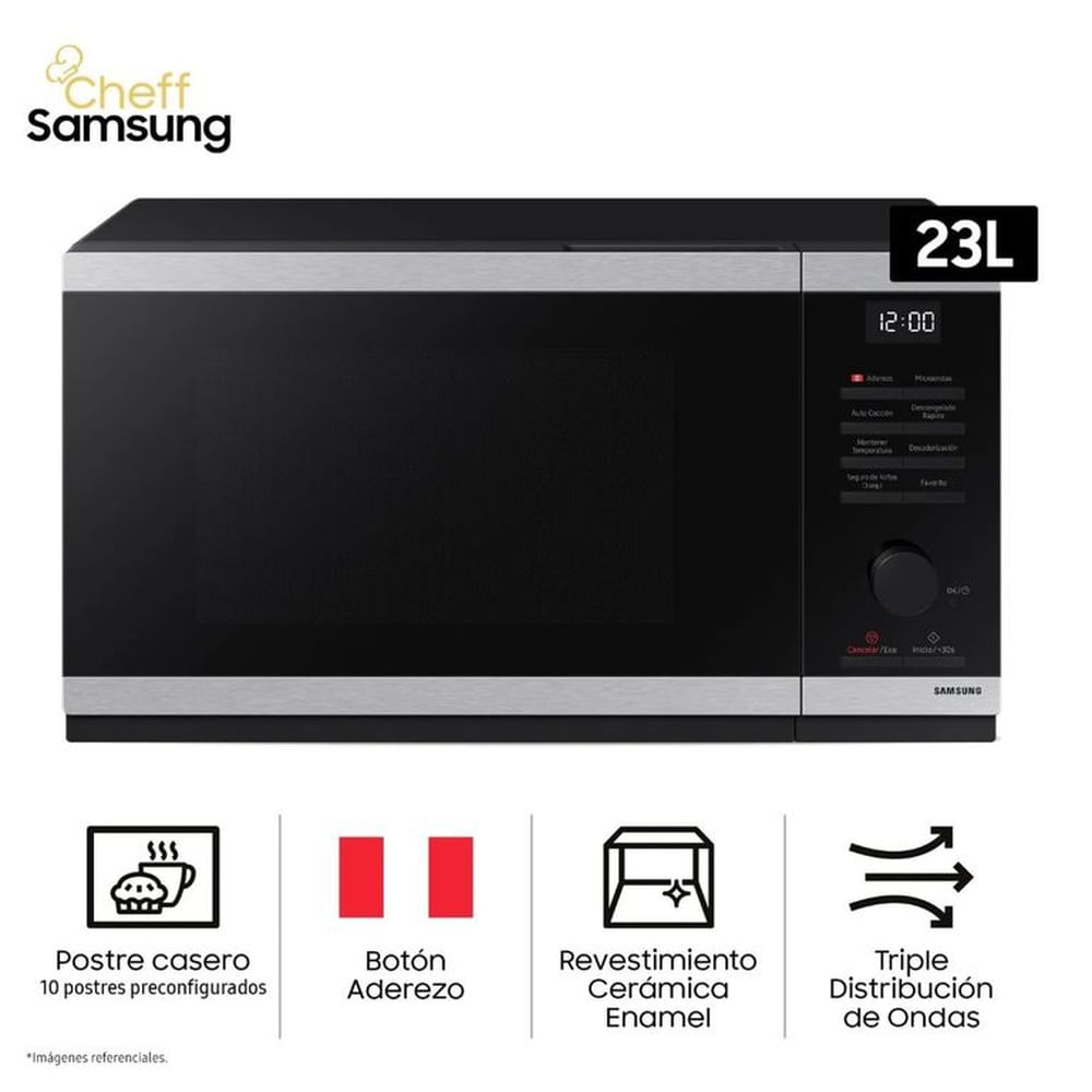 Horno Microondas Cheff Samsung 23L MS23DG4504ATPE