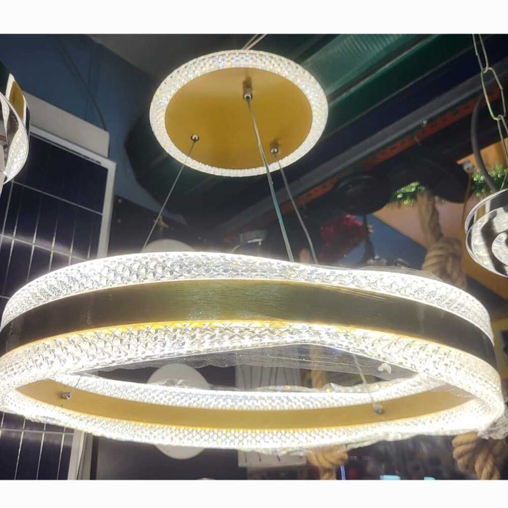 Lámpara de techo led aro dorado 3 luces