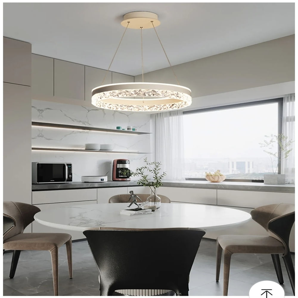 Lámpara de techo led aro blanco 3 luces