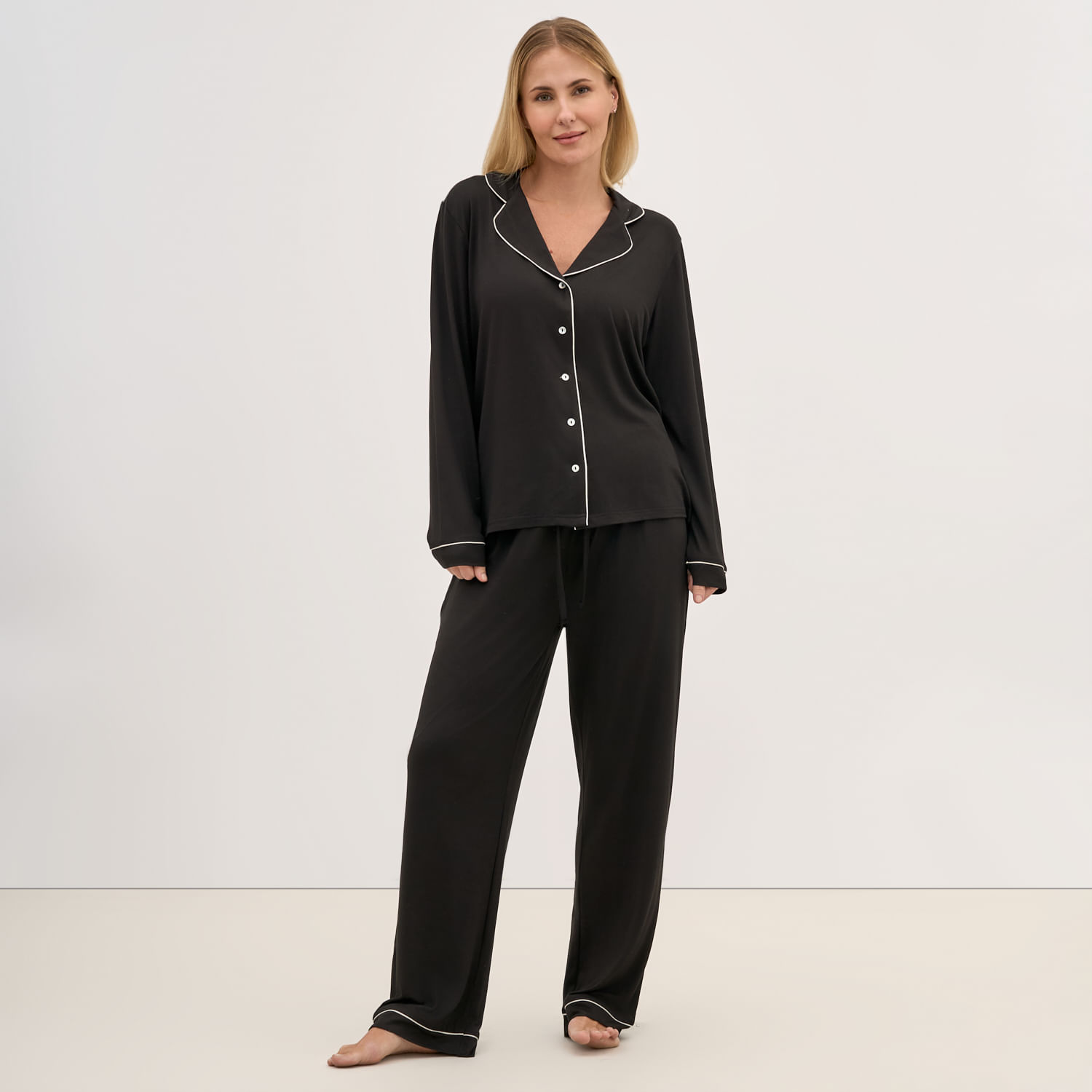 Pijama Mujer Camisera Solid Vis Zafin