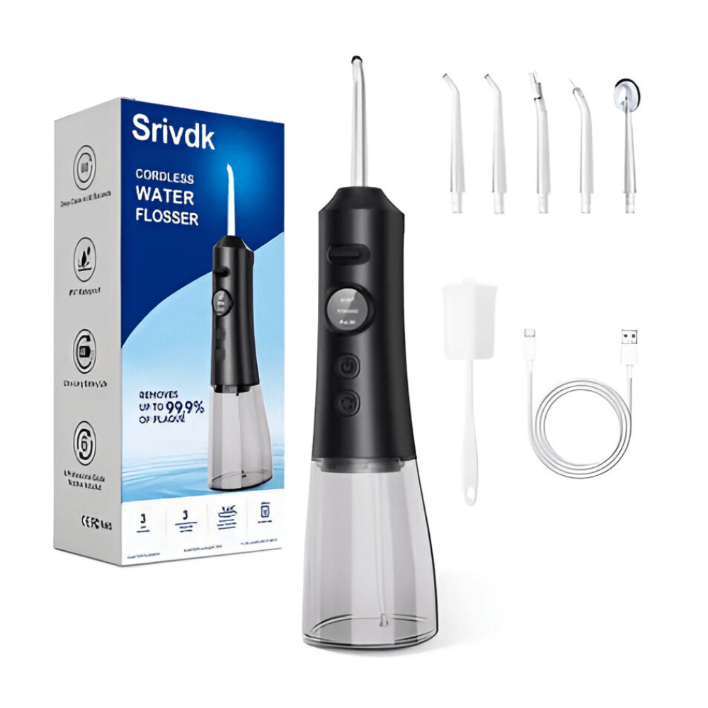 Irrigador Dental Eléctrico Portátil 6 Boquillas Carga USB