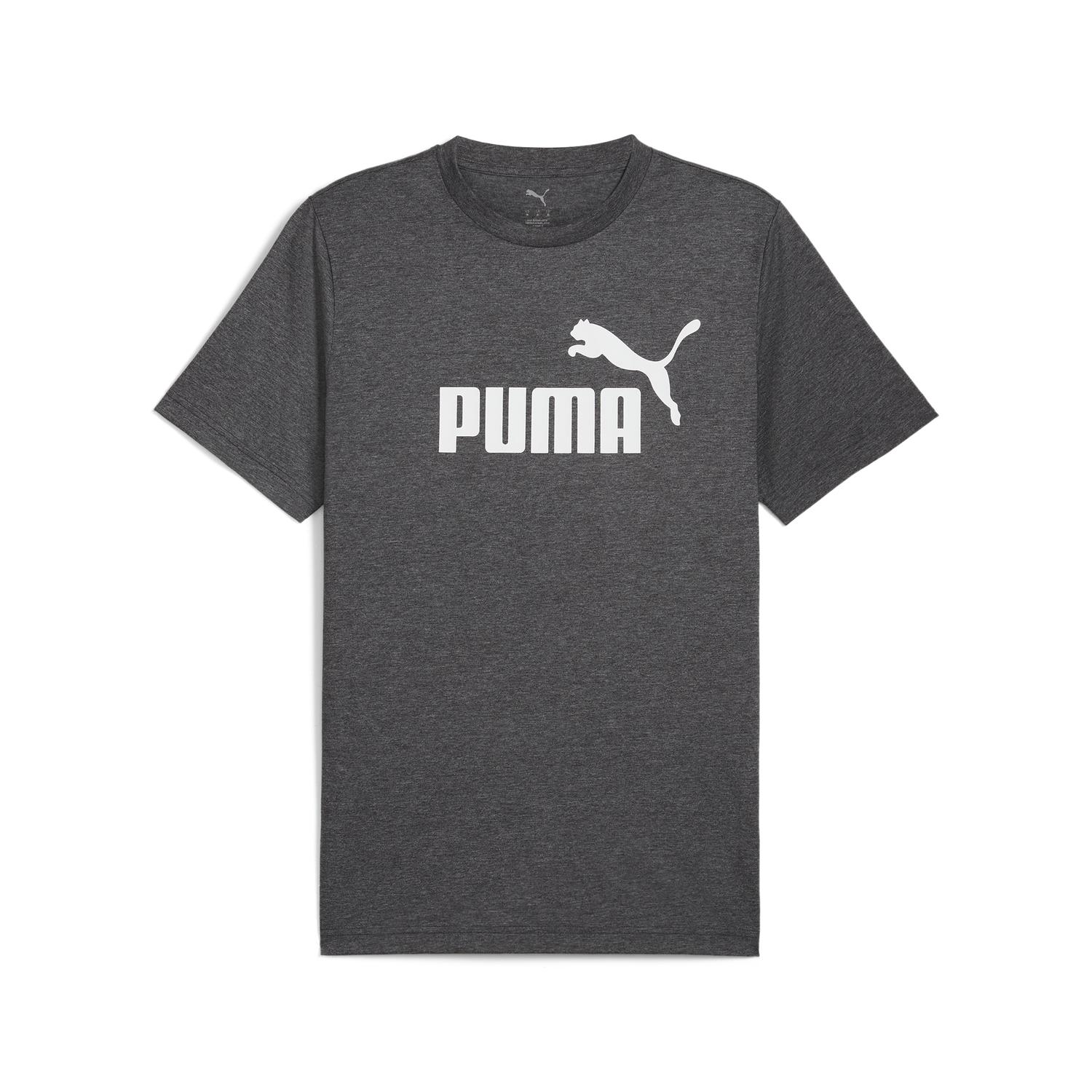 Polo Deportivo Puma Hombre 682550 01 Ess No. 1 Logo Heather Tee Negro
