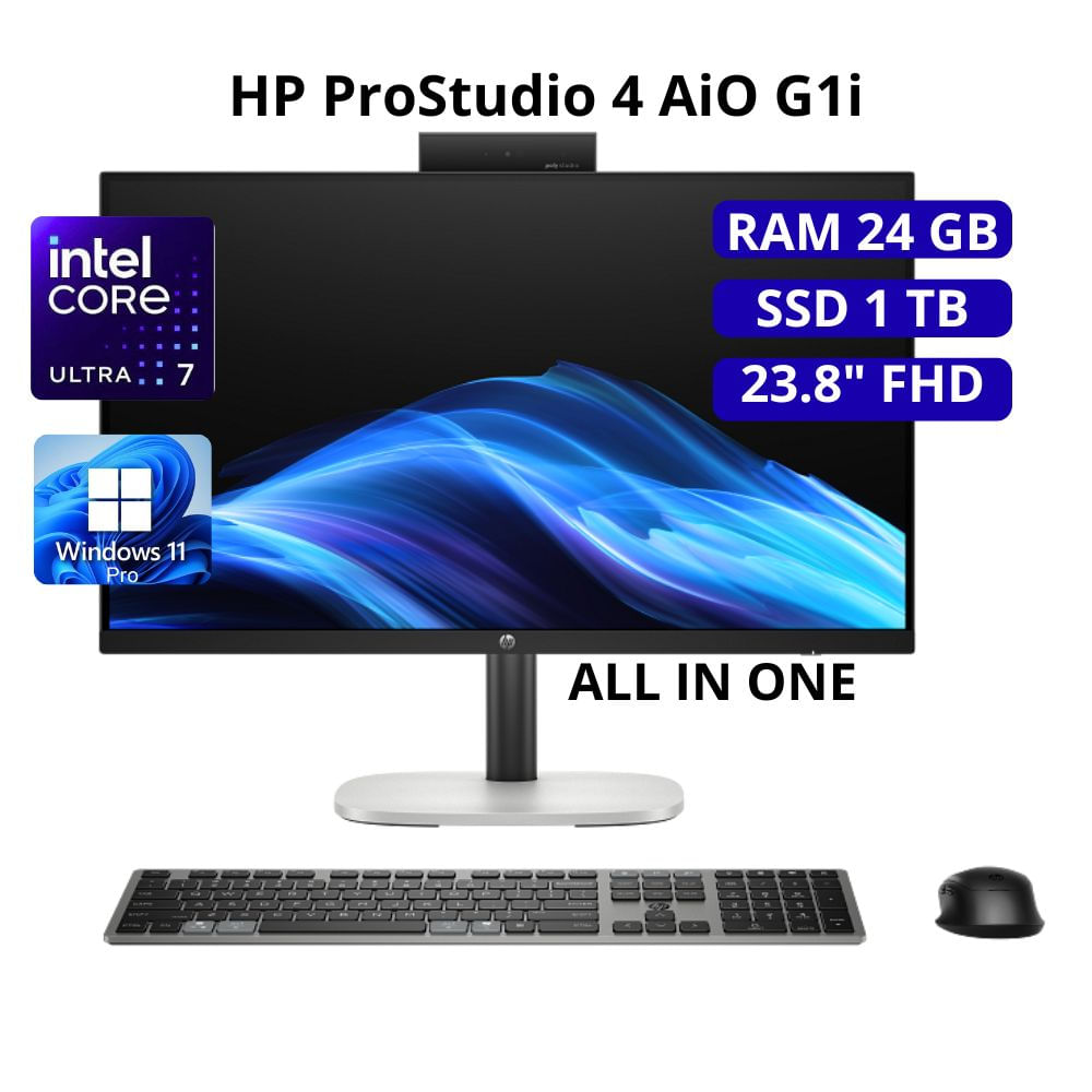All in one HP ProStudio 4 AiO G1i Core ultra7 265T Ram 24GB SSD 1TB FHD -CL7U6LT-ABM