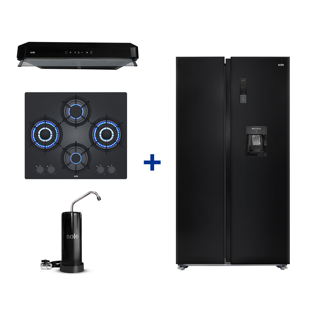 Combo Encimera Rubi Pro Campana Gaia Refri Montreal y Purificador Prime 5 años