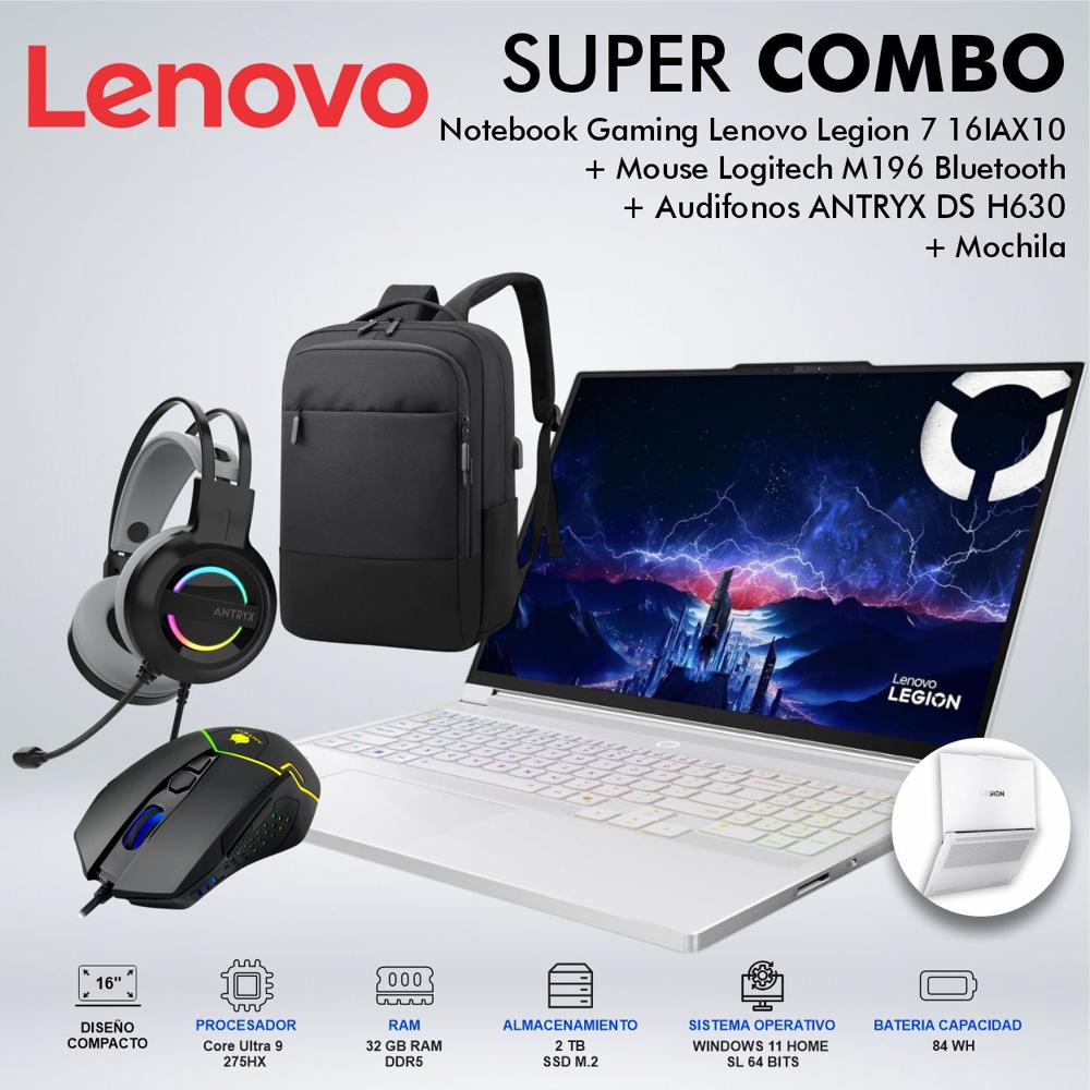 LAPTOP GAMING LENOVO LEGION 7 16IAX10 INTEL CORE ULTRA 9 275HX MEMORIA 32GB DISCO 2TB